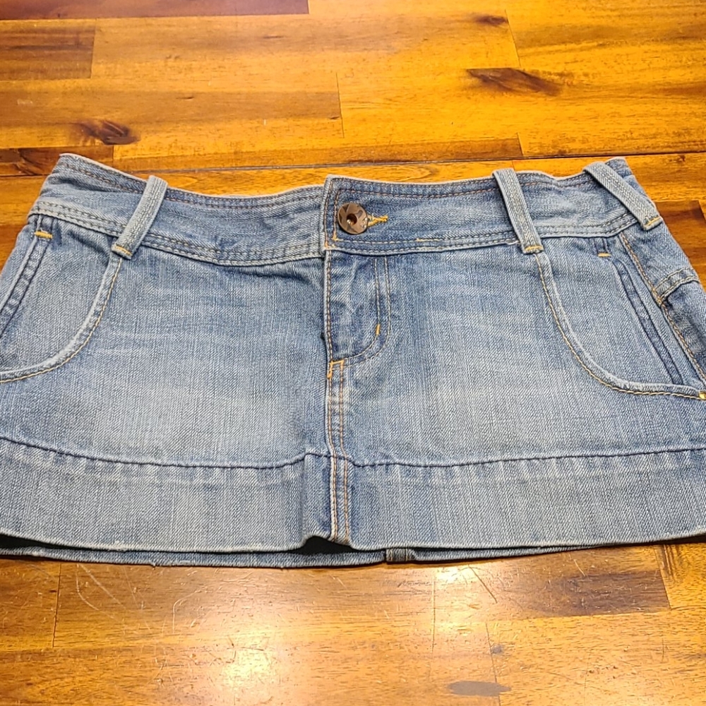 Denim mini skirt